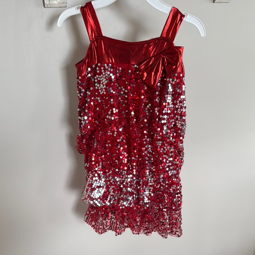 Weissman Red Sequin Kids Dance Costume